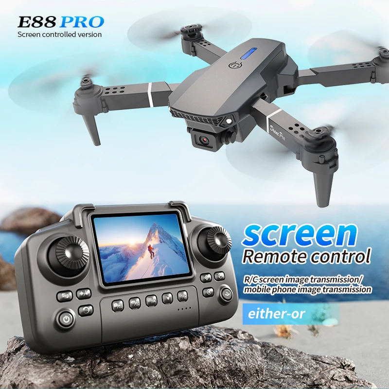 Drone Camera Hd - طائرة بدون طيار احترافية E88 PRO