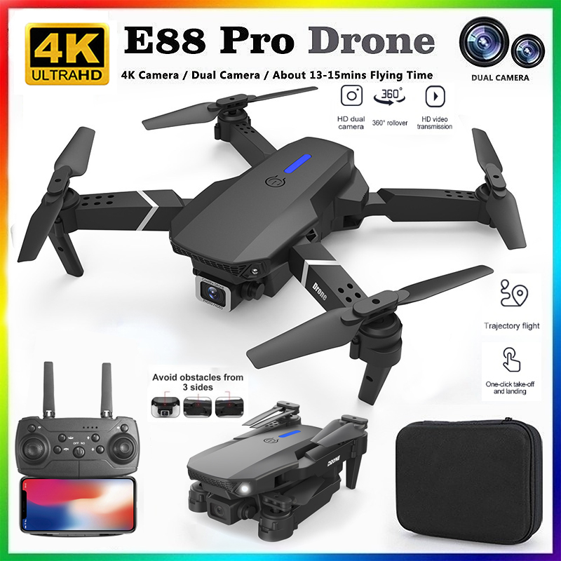 طائرة بدون طيار E88 احترافية ج - مراجعة Drone Camera Lens وسعره