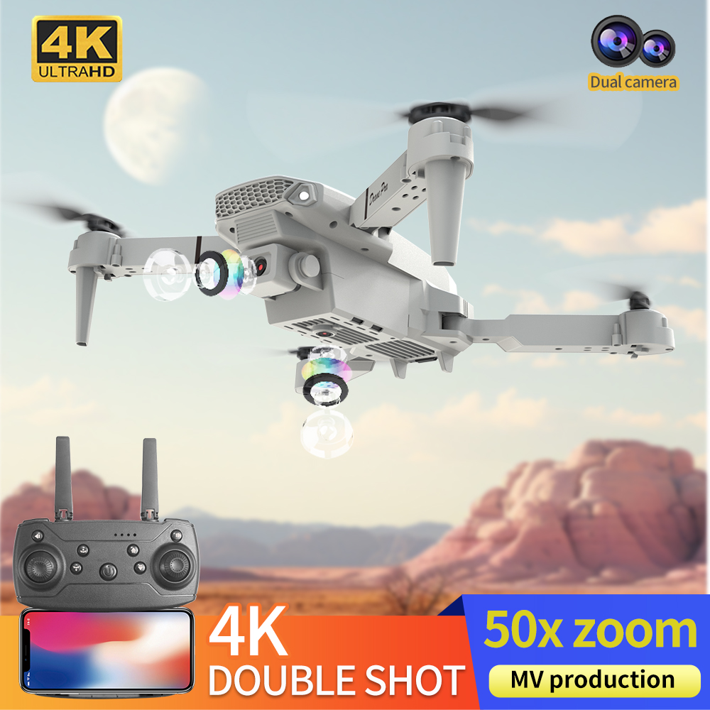 طائرة بدون طيار E88 احترافية ج - مراجعة Drone Camera Lens وسعره