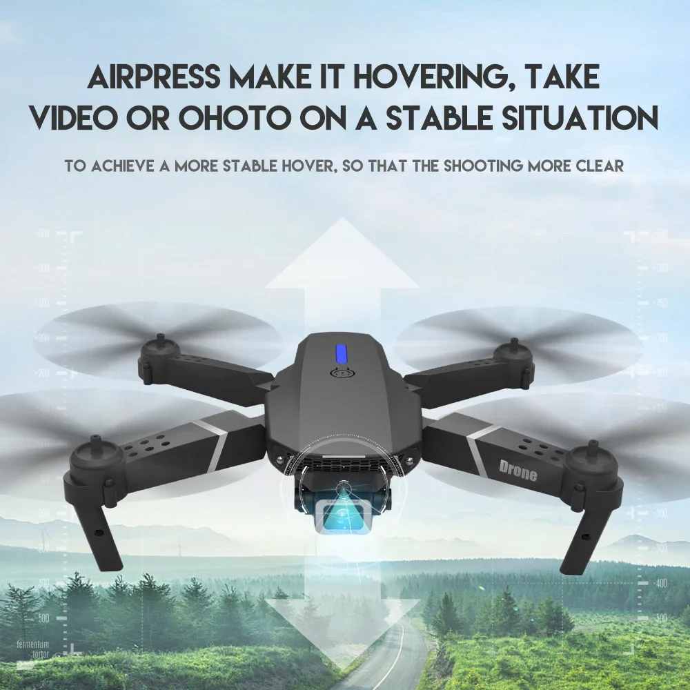 طائرة بدون طيار احترافية E88 4 - مراجعة Drone Camera Wide Angle وسعره