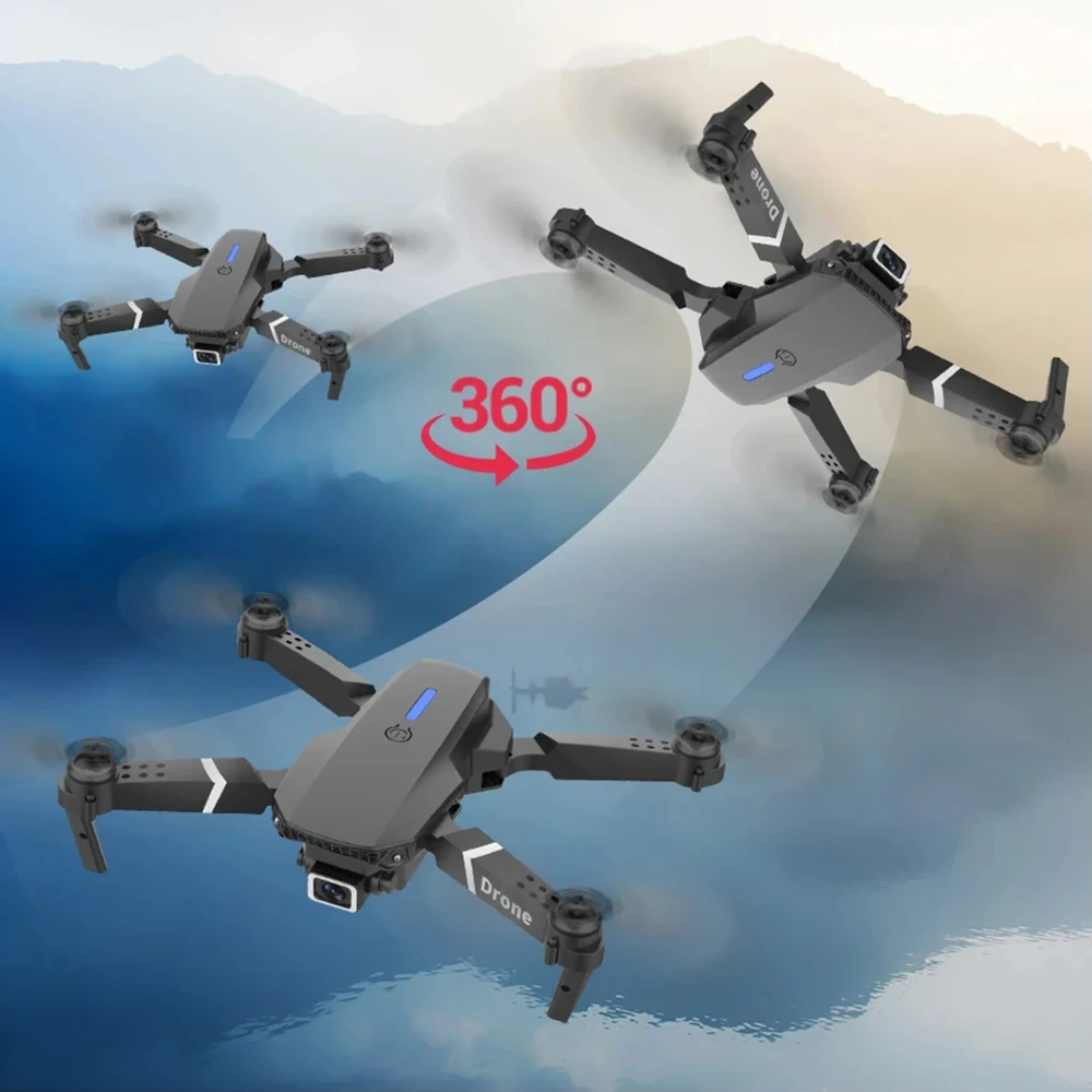 طائرة بدون طيار احترافية E88 4 - مراجعة Drone Camera Wide Angle وسعره